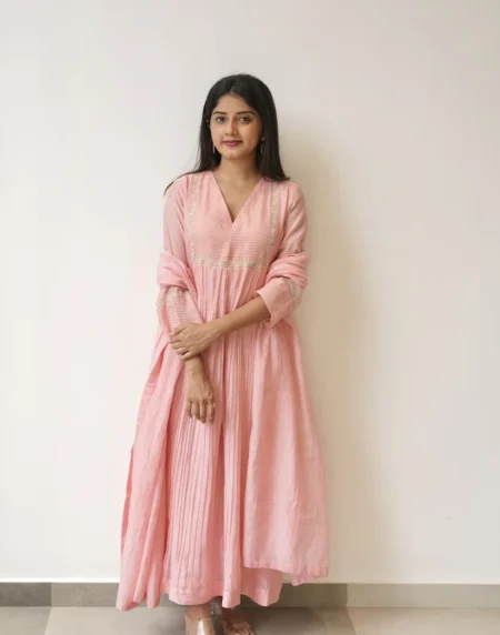 Dhriti Mul Chanderi Kurta Set